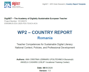 DigiSET – The Academy of Digitally Sustainable European Teacher, Country Report_Romania