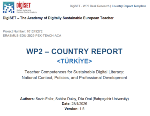 Teacher Competences for Sustainable Digital Literacy. WP 2: Country Report Türkiye