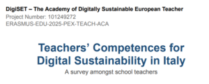 Teacher Competences for Digital Sustainability. WP2: Survey Report Italy.